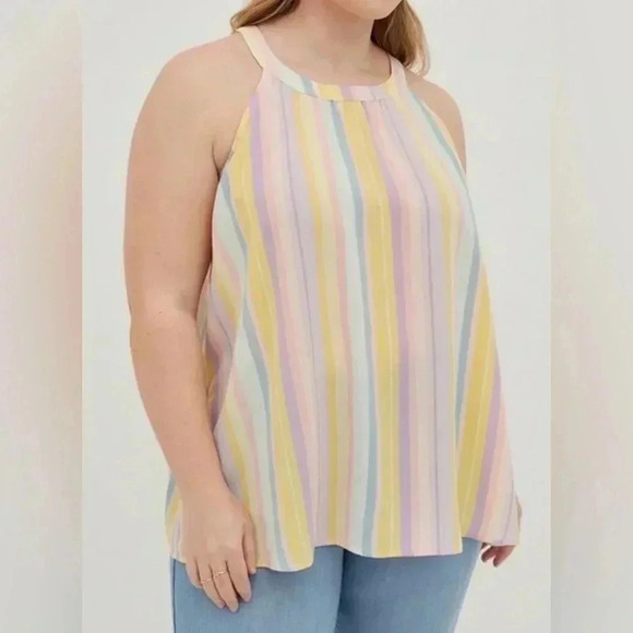 TORRID Gauze Goddess Neck Tank Size Large Plus Size 0  EUC - Picture 1 of 9